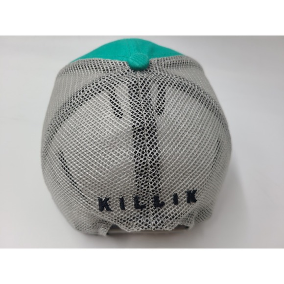 Women Killik American Flag Mesh Trucker Snapback Hat Cap Outdoors Hike Teal Gray - Picture 8 of 11